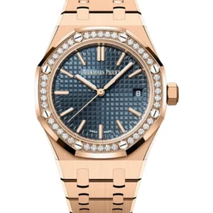 Audemars Piguet Royal Oak 37mm – Rose Gold, Blue, Diamond Bezel