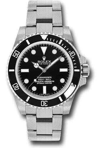 Rolex Steel No-Date Submariner Watch – Black Dial