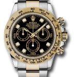 Rolex Yellow Rolesor Cosmograph Daytona 40 Watch – Black Diamond Dial – 116503