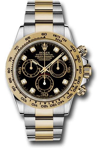 Rolex Yellow Rolesor Cosmograph Daytona 40 Watch – Black Diamond Dial – 116503