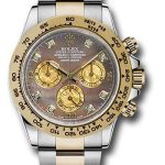 Rolex Yellow Rolesor Cosmograph Daytona 40 Watch – Dark Mother-Of-Pearl Gold Crystal Subdials Dial – 116503