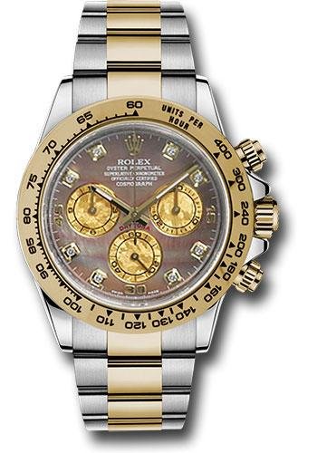 Rolex Yellow Rolesor Cosmograph Daytona 40 Watch – Dark Mother-Of-Pearl Gold Crystal Subdials Dial – 116503