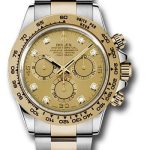 Rolex Yellow Rolesor Cosmograph Daytona 40 Watch – Champagne Diamond Dial – 116503
