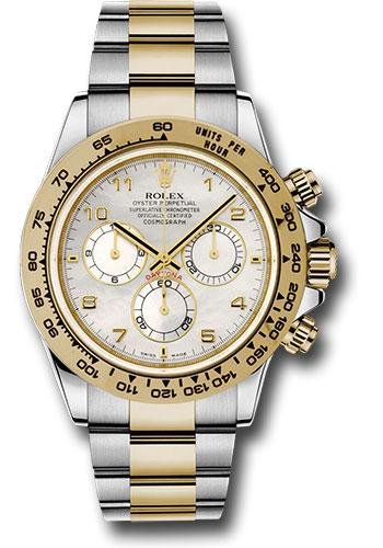 Rolex Yellow Rolesor Cosmograph Daytona 40 Watch – White Mother-Of-Pearl Arabic Dial – 116503