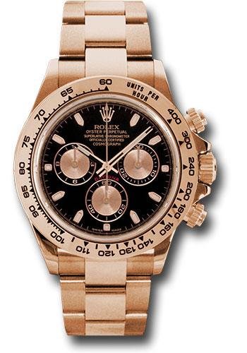 Rolex Everose Gold Cosmograph Daytona 40 Watch – Black Index Dial – 116505
