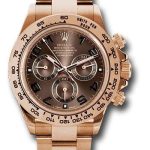 Rolex Everose Gold Cosmograph Daytona 40 Watch – Chocolate Arabic Dial – 116505 choca