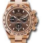 Rolex Everose Gold Cosmograph Daytona 40 Watch – Chocolate and Black Index Dial – 116505 chocbki