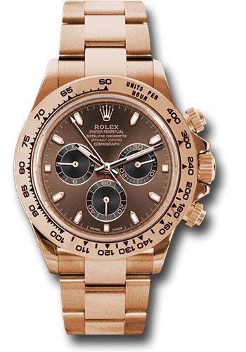 Rolex Everose Gold Cosmograph Daytona 40 Watch – Chocolate and Black Index Dial – 116505 chocbki