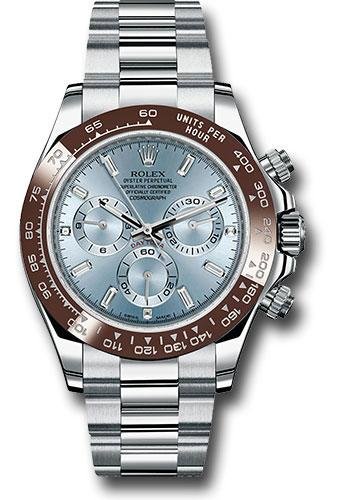 Rolex 950 Platinum Cosmograph Daytona 40 Watch – Ice Blue Diamond Dial – 116506