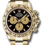 Rolex Yellow Gold Cosmograph Daytona 40 Watch – Black And Champagne Index Dial – 116508 bkchi