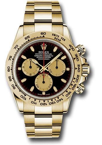Rolex Yellow Gold Cosmograph Daytona 40 Watch – Black And Champagne Index Dial – 116508 bkchi