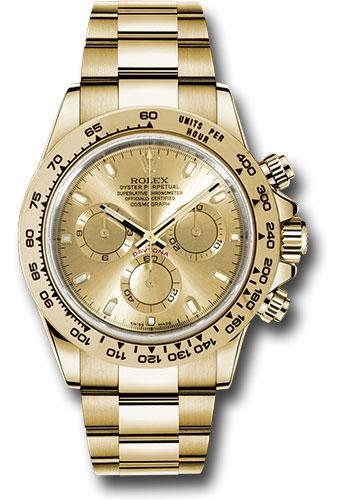Rolex Yellow Gold Cosmograph Daytona 40 Watch – Champagne Index Dial – 116508