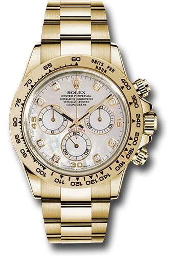 Rolex Yellow Gold Cosmograph Daytona 40 Watch – Mother-Of-Pearl Diamond Dial – 116508