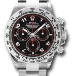 Rolex White Gold Cosmograph Daytona 40 Watch – Black Arabic Dial – 116509