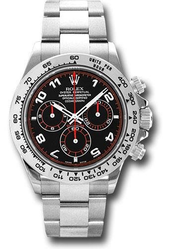 Rolex White Gold Cosmograph Daytona 40 Watch – Black Arabic Dial – 116509
