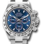 Rolex White Gold Cosmograph Daytona 40 Watch – Blue Index Dial – 116509