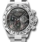 Rolex White Gold Cosmograph Daytona 40 Watch – Dark Mother-Of-Pearl Roman Dial – 116509