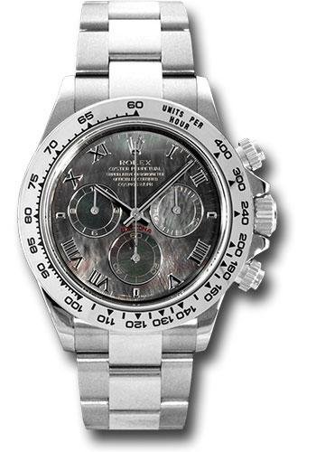Rolex White Gold Cosmograph Daytona 40 Watch – Dark Mother-Of-Pearl Roman Dial – 116509
