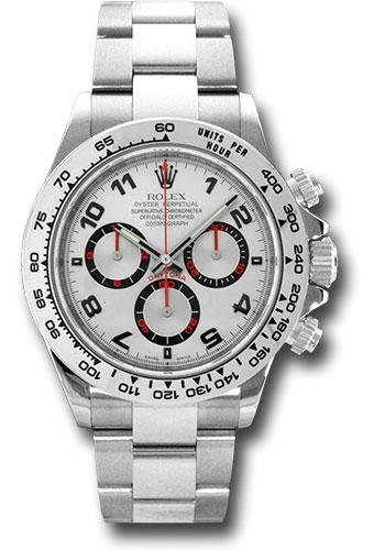 Rolex White Gold Cosmograph Daytona 40 Watch – Silver Arabic Dial – 116509