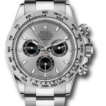 Rolex White Gold Cosmograph Daytona 40 Watch – Steel And Black Index Dial – 116509