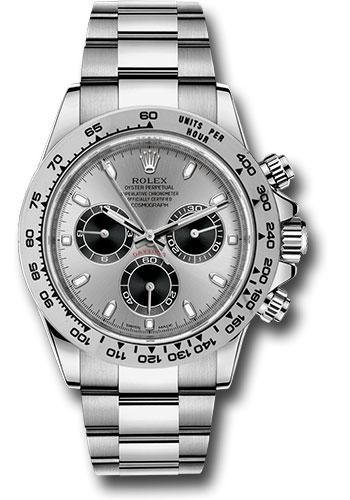 Rolex White Gold Cosmograph Daytona 40 Watch – Steel And Black Index Dial – 116509