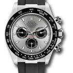 Rolex White Gold Cosmograph Daytona 40 Watch – Steel Index Dial – Black Oysterflex Strap – 116519LN stbkof