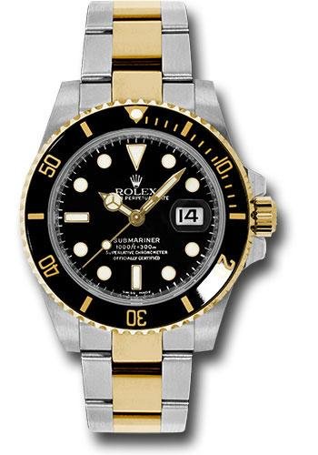 Rolex Steel and Gold Rolesor Submariner Date Watch – Black Dial – 116613