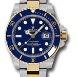 Rolex Steel and Gold Rolesor Submariner Date Watch – Blue Dial – 116613