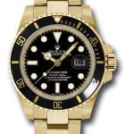 Rolex Yellow Gold Submariner Date Watch – Black Dial – 116618