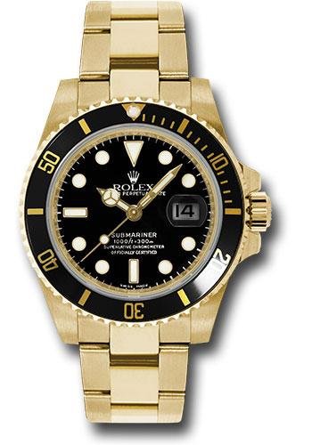 Rolex Yellow Gold Submariner Date Watch – Black Dial – 116618