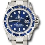 Rolex White Gold Submariner Date Watch – Sapphire And Diamond Bezel – Blue Dial – 116659 SABR