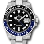 Rolex Steel GMT-Master II 40 Watch – Black And Blue Batman Bezel – Black Dial – Oyster Bracelet – 116710BLNR