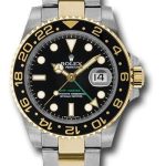 Rolex Steel Date GMT-Master II 40 Watch – Black Bezel – Black Dial – Oyster Bracelet – 116713LN