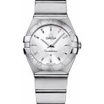 Omega Ladies Constellation Quartz Watch – 24 mm Brushed Steel Case – Silver Dial – 123.10.24.60.02.001