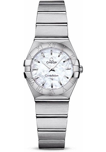 Omega Ladies Constellation Quartz Watch – 24 mm Brushed Steel Case – Mother-Of-Pearl Dial – 123.10.24.60.05.001