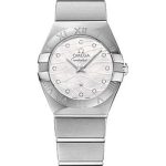 Omega Constellation Quartz Watch – 24 mm Steel Case – White Mother-Of-Pear Diamond Dial – 123.10.24.60.55.003