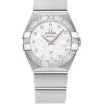 Omega Constellation Quartz Watch – 24 mm Steel Case – Mother-Of-Pearl Diamond Dial – 123.10.24.60.55.004