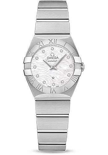 Omega Constellation Quartz Watch – 24 mm Steel Case – Mother-Of-Pearl Diamond Dial – 123.10.24.60.55.004