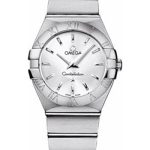 Omega Ladies Constellation Quartz Watch – 27 mm Brushed Steel Case – Silver Dial – 123.10.27.60.02.001