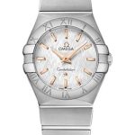 Omega Constellation Quartz Watch – 27 mm Steel Case – White -Silvery Dial – 123.10.27.60.02.004