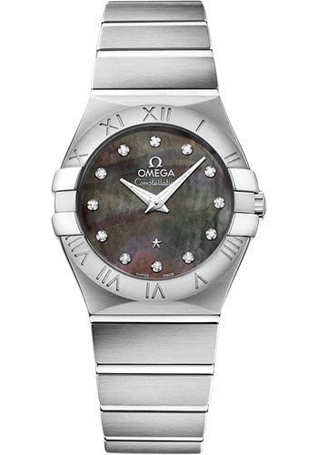 Omega Constellation Quartz Tahiti – 27 mm Steel Case – Tahiti Mother-Of-Pearl Diamond Dial – 123.10.27.60.57.003
