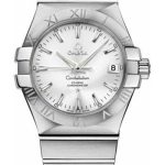 Omega Gents Constellation Chronometer Watch – 35 mm Brushed Steel Case – Silver Dial – 123.10.35.20.02.001