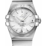 Omega Gents Constellation Chronometer Watch – 38 mm Brushed Steel Case – Silver Dial – 123.10.38.21.02.001