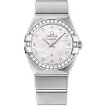 Omega Constellation Quartz Watch – 24 mm Steel Case – Diamond-Set Steel Bezel – Mother-Of-Pearl Diamond Dial – 123.15.24.60.55.006