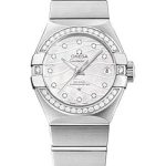 Omega Constellation Co-Axial Watch – 27 mm Steel Case – Diamond-Set Steel Bezel – Mother-Of-Pearl Dial – 123.15.27.20.55.002