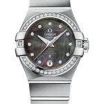 Omega Constellation Co-Axial Tahiti Watch – 27 mm Steel Case – Tahiti Mother-Of-Pearl Diamond Dial – 123.15.27.20.57.003