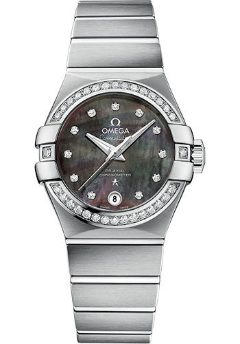 Omega Constellation Co-Axial Tahiti Watch – 27 mm Steel Case – Tahiti Mother-Of-Pearl Diamond Dial – 123.15.27.20.57.003