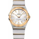 Omega Ladies Constellation Quartz Watch – 24 mm Brushed Steel And Yellow Gold Case – Silver Dial – 123.20.24.60.02.002