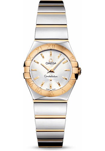 Omega Ladies Constellation Polished Quartz Watch – 24 mm Polished Steel And Yellow Gold Case – Silver Dial – Steel And Yellow Gold Bracelet – 123.20.24.60.02.004