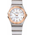 Omega Ladies Constellation Quartz Watch – 24 mm Brushed Steel And Red Gold Case – Mother-Of-Pearl Dial – 123.20.24.60.05.001